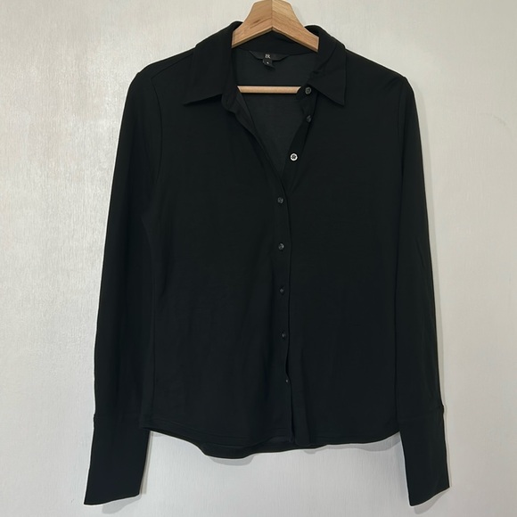 Banana Republic Tops - BANANA REPUBLIC WOMENS BLOUSE  BUTTON DOWN BLACK Sz SMALL